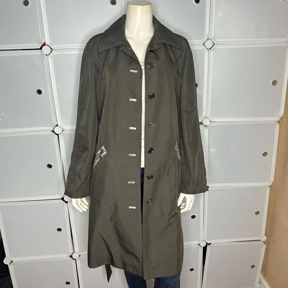 Tory Burch Gray Lightweight Trench Coat